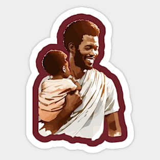 Afrocentric Father And Son Sticker